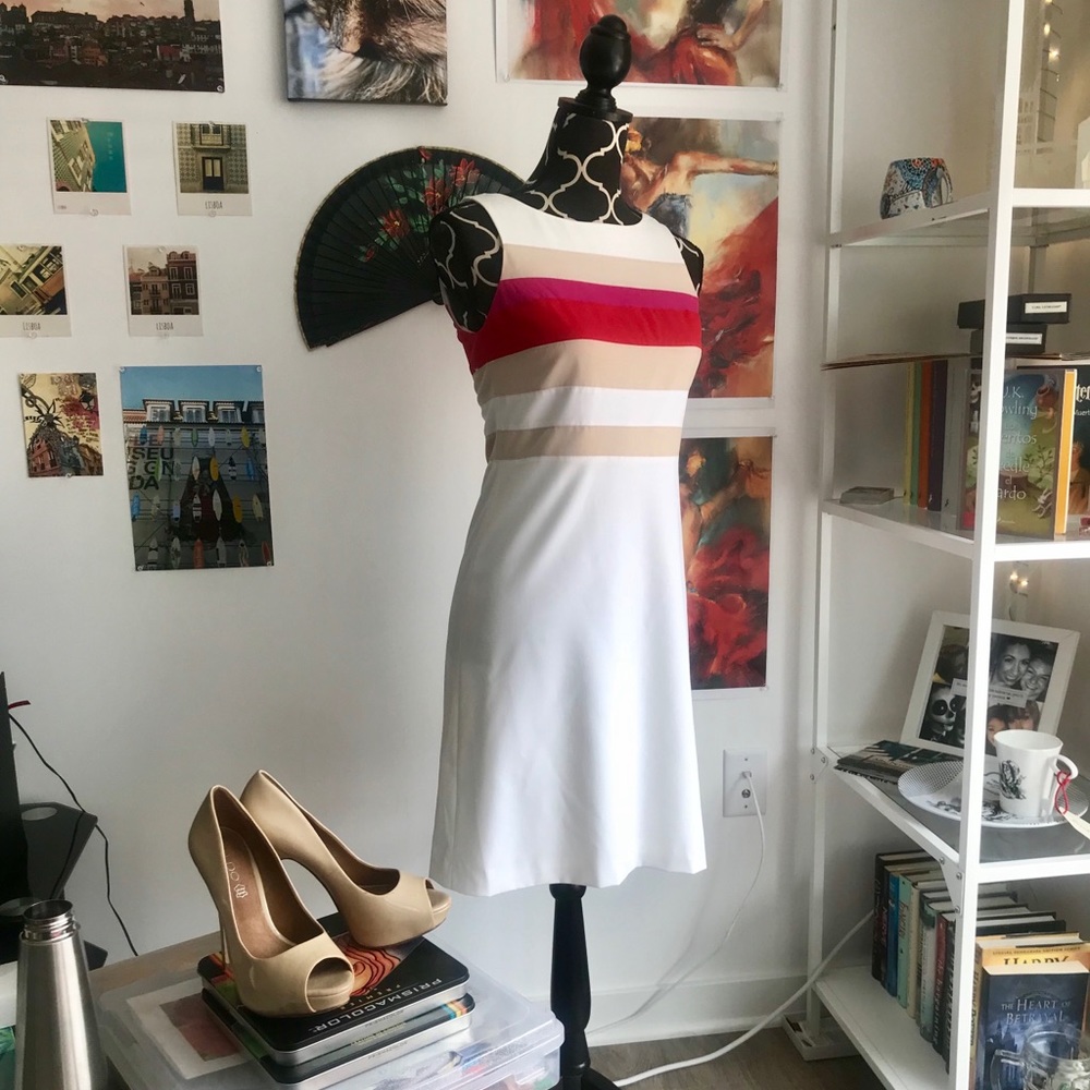 21. WHBM boat neck sleeveless dress